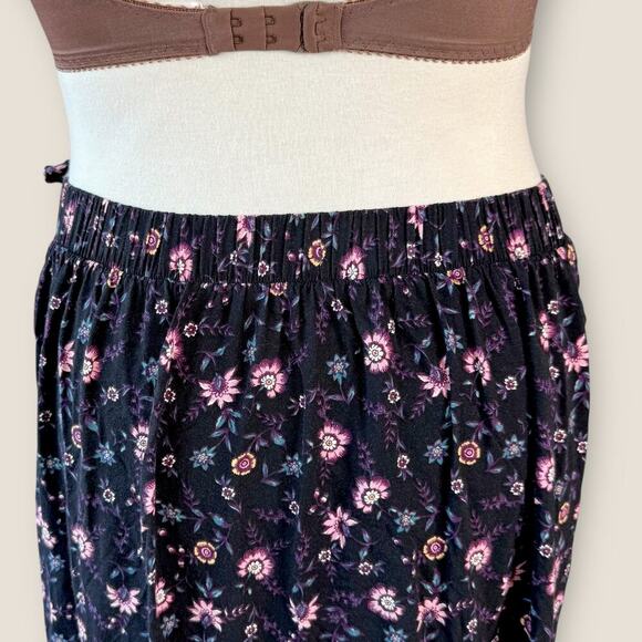 Torrid Floral Faux Wrap Tiered Ruffled Maxi Skirt High Low Size 12/L Coquette - Picture 9 of 14